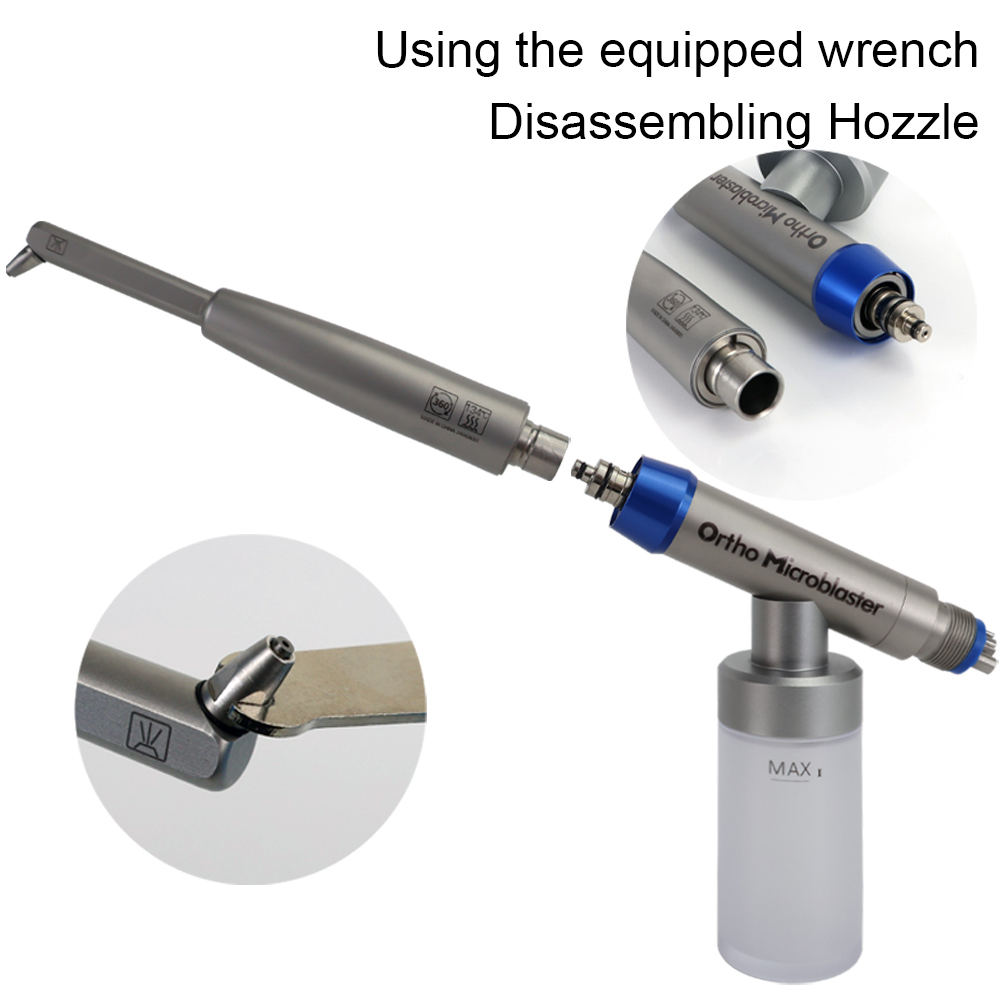 Dental Aluminum Oxide Intraoral Micro Sandblaster Device 2 Hole